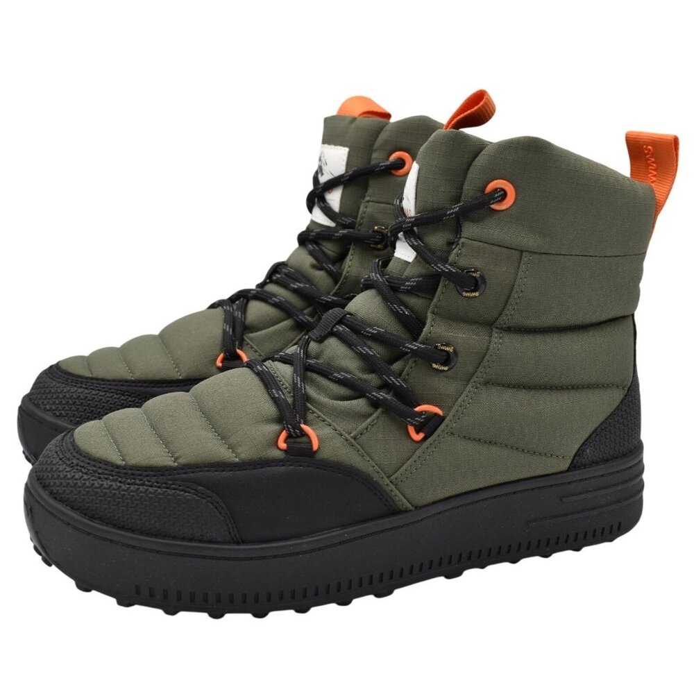 SWIMS Womens Size 9 Snow Runner‎ Mid Olive Black Waterproof Insulated Snow Boots